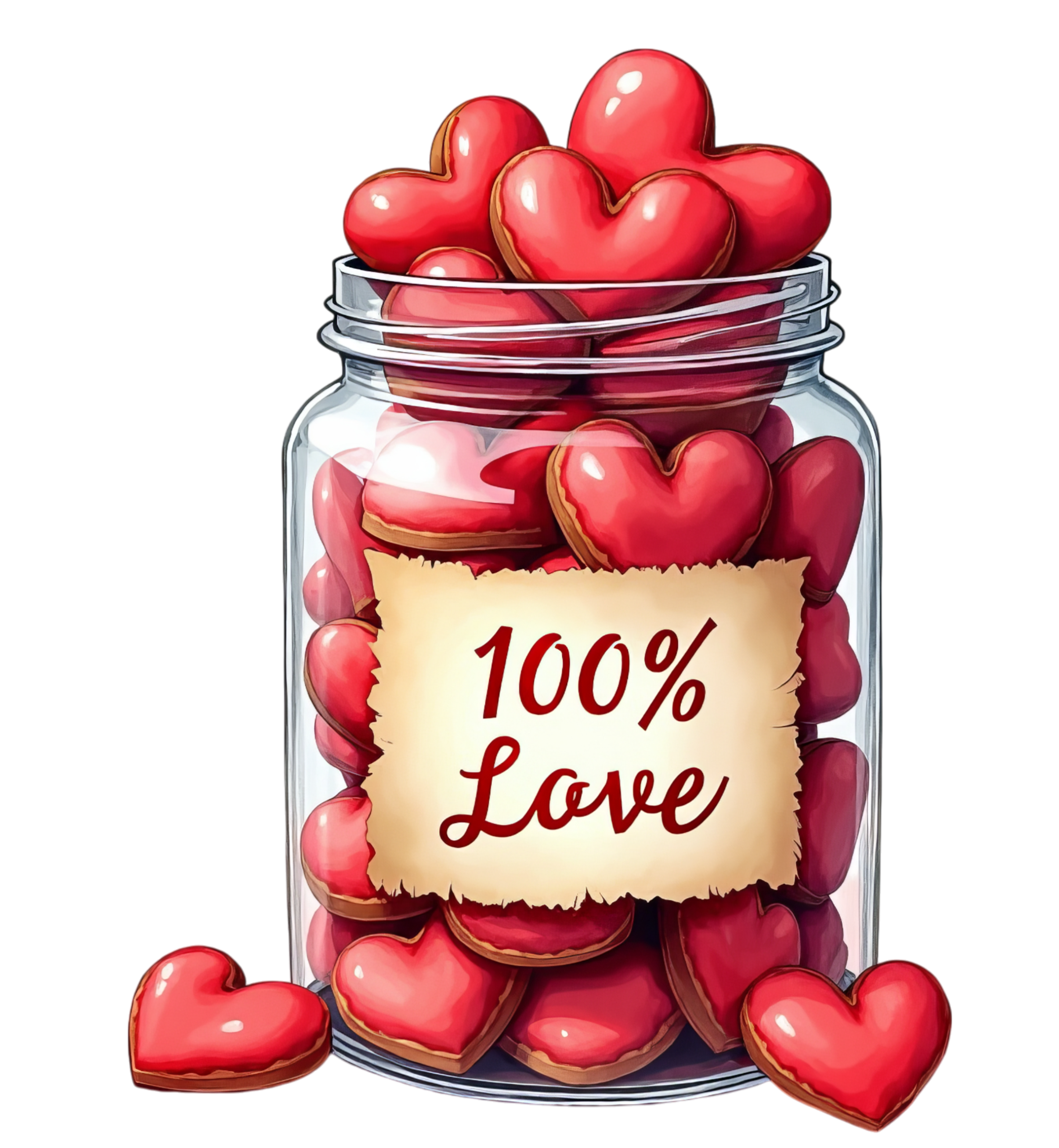 Biscuit Saint Valentin 100% love