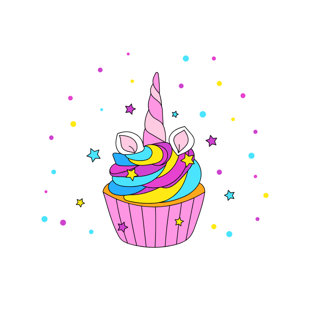 Biscuit Licorne Cupcake