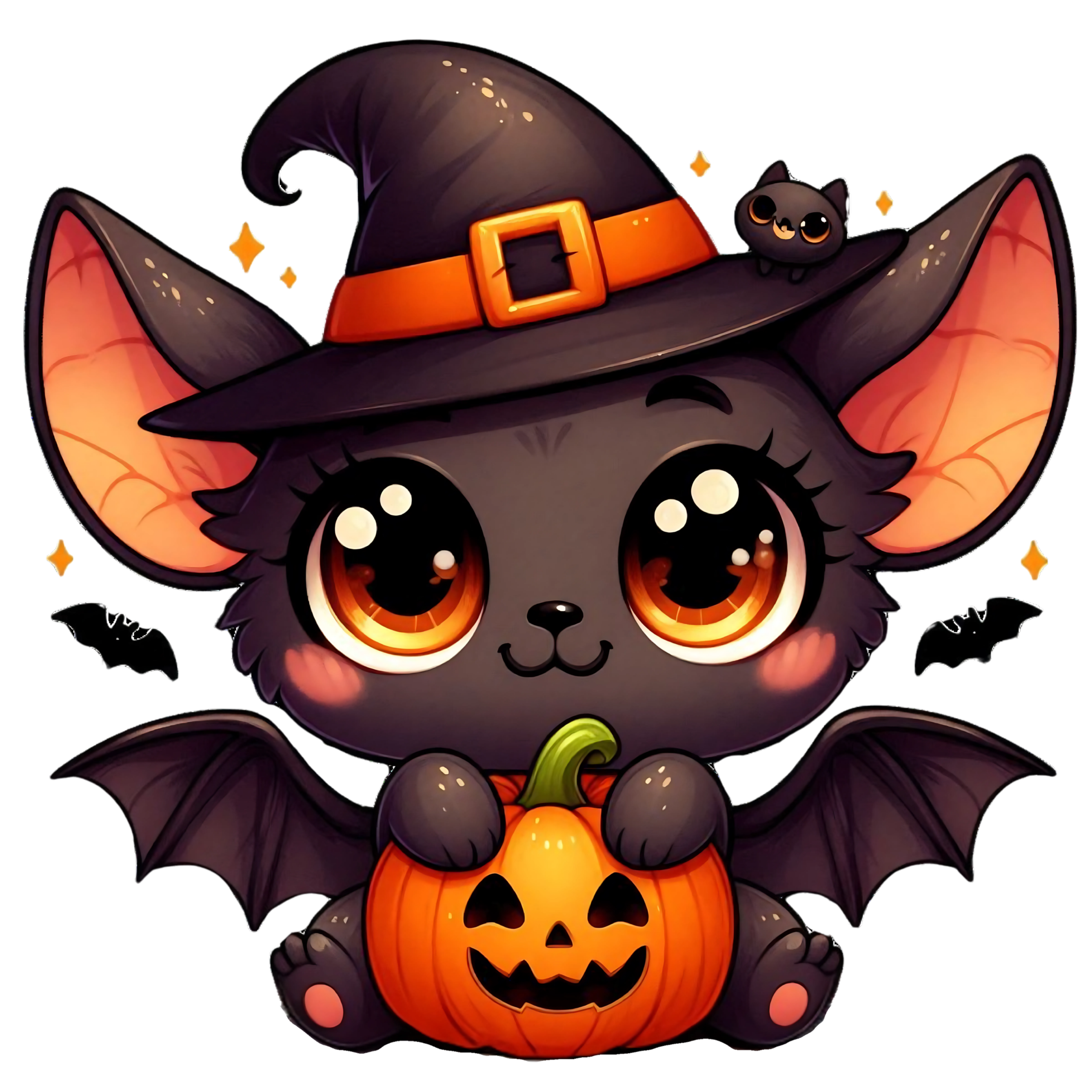 Biscuit Halloween chat citrouille
