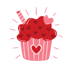 Biscuit Saint Valentin Cupcake