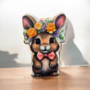 Biscuit Pâques Lapin Fleurs