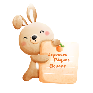 Biscuit Pâques Lapin personnalisé