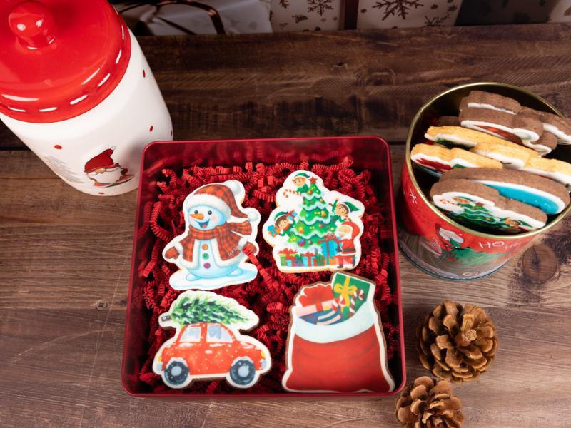 Coffret Noël 4 biscuits décorés
