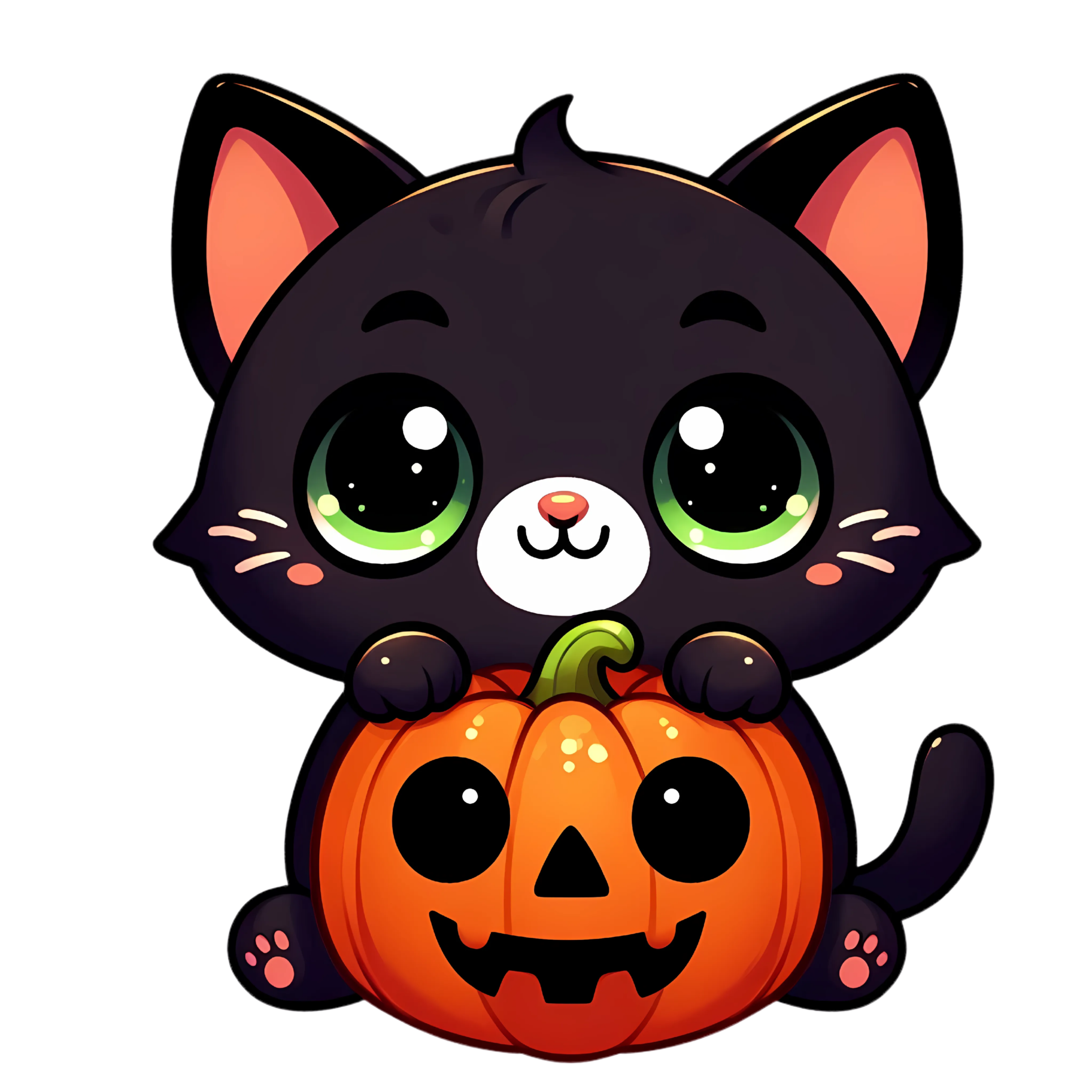Biscuit Halloween citrouille chat