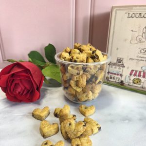 Mini cookies cœur aux pépites de chocolat